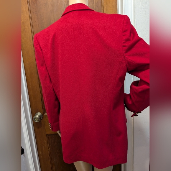 Saks Fifth Avenue Red Cashmere Blazer - Picture 6 of 14
